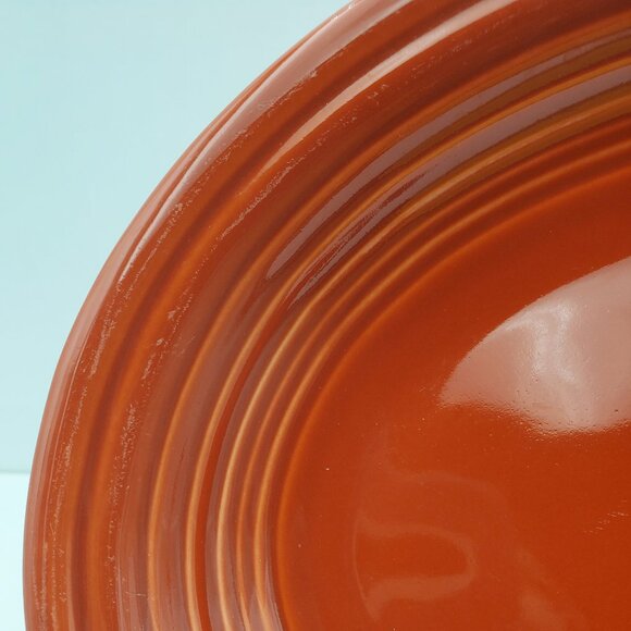 Fiesta Scarlet Platter Homer Laughlin Fiestaware Rust 11.5" Oval Plate - Picture 2 of 6